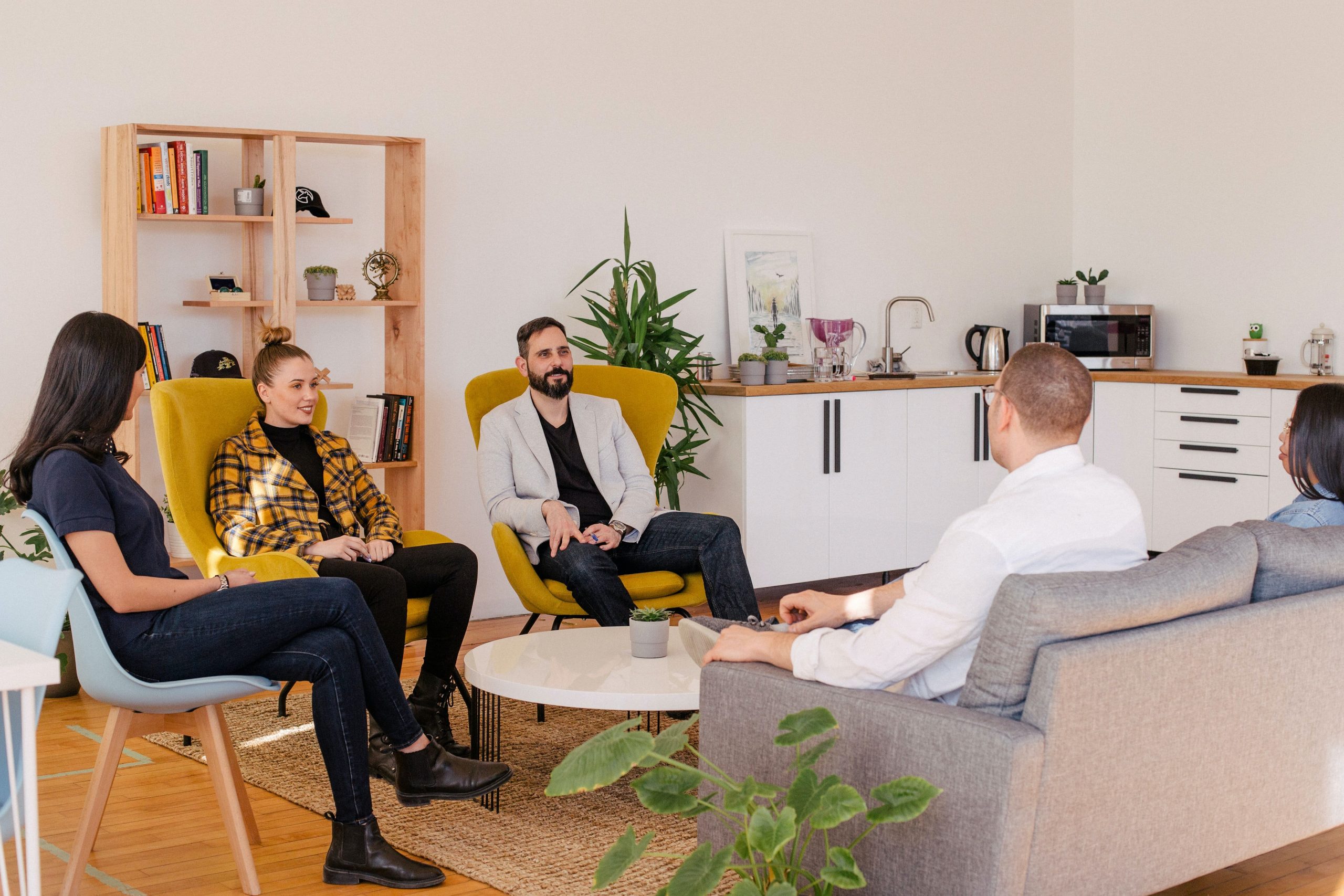 Group of people sitting together
